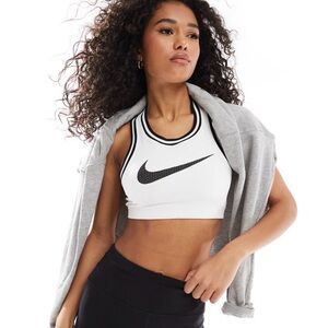 Nike Black and White Jersey mesh sports bra